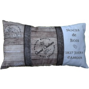 Coussin Noces de Bois à personnaliser