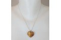 Bijou Coeur en Bois sur chaine argent 925/1000