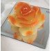 Bougie Rose sur miroir personnalisé