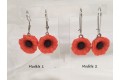 Boucles d'oreilles coquelicots