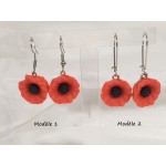 Boucles d'oreilles coquelicots