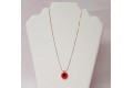 Collier coquelicot