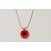 Collier coquelicot