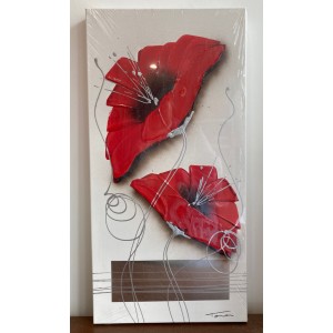 Tableau coquelicot 60 * 30 cm