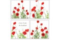 Sous-verres - coquelicot