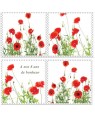 Sous-verres - coquelicot
