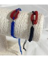 Bracelet mixte corail avec perles argent