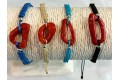 Bracelet mixte corail avec perles argent