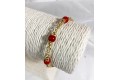 Bracelet 3 perles de corail 