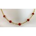 Collier 5 perles de corail 