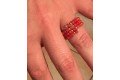 Bague perles de corail 