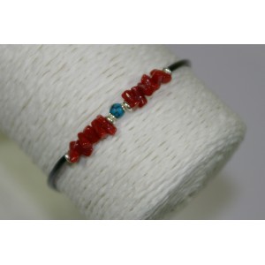 Bracelet turquoise et corail