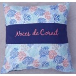 Coussin Noces de corail à personnaliser