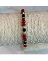 Bracelet perles corail et onyx 