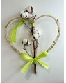 Fleur de coton en coeur
