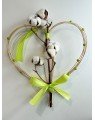 Fleur de coton en coeur