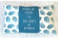 Coussin Noces de coton à personnaliser bleu blanc