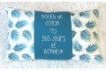 Coussin Noces de coton à personnaliser bleu blanc