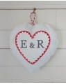 Coeur en cretonne à personnaliser 