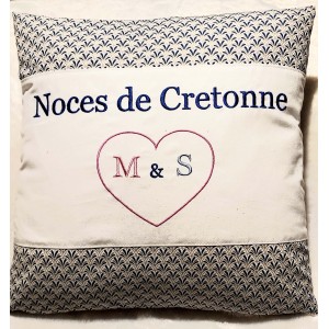 Coussin Noces de cretonne à personnaliser 