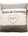 Coussin Noces de cretonne à personnaliser 