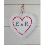 Coeur en cretonne à personnaliser 
