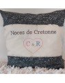 Coussin Noces de cretonne à personnaliser 