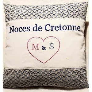 Coussin Noces de cretonne à personnaliser 
