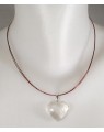 Pendentif Coeur cristal de roche