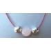 Collier Cuir rose