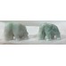 Couple d'éléphants en jade