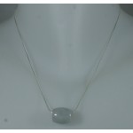 Pendentif perle tonnelet 1.7 cm et chaîne argent