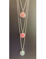Collier NORA (laine) sur chaine argent 925/1000